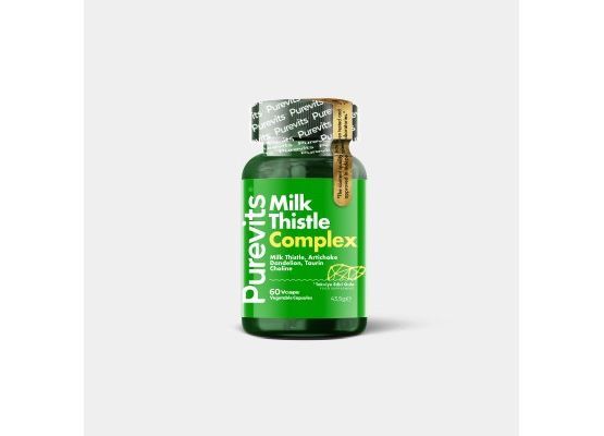 PUREVITS Milk Thistle Complex - Deve Dikeni – Enginar Ekstratı – Karahindiba – Taurin- Kolin 60 Adet Vegan Kapsül